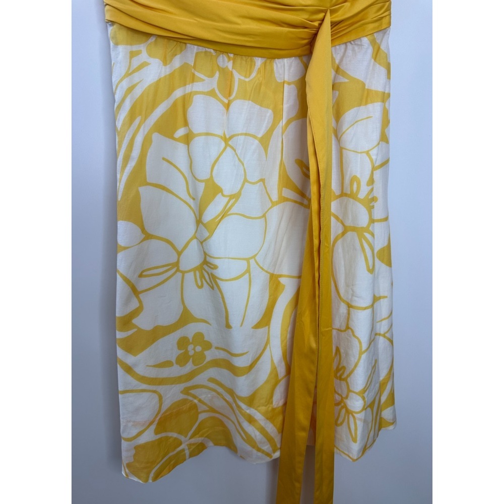 NEW The Limited Y2K Cotton Silk Floral Strapless Tube Dress Size 6 Babydoll Sash - Picture 15 of 16
